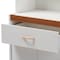 Baxton Studio Laurana Modern White and Cherry Finished Kitchen Cabinet and Hutch 147-8317 - alternate 2